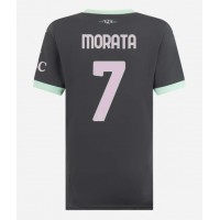 Camisa de Futebol AC Milan Alvaro Morata #7 Equipamento Alternativo Mulheres 2024-25 Manga Curta